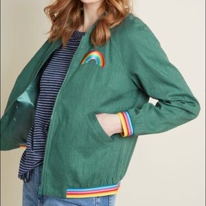 ModCloth Rainbow Bomber